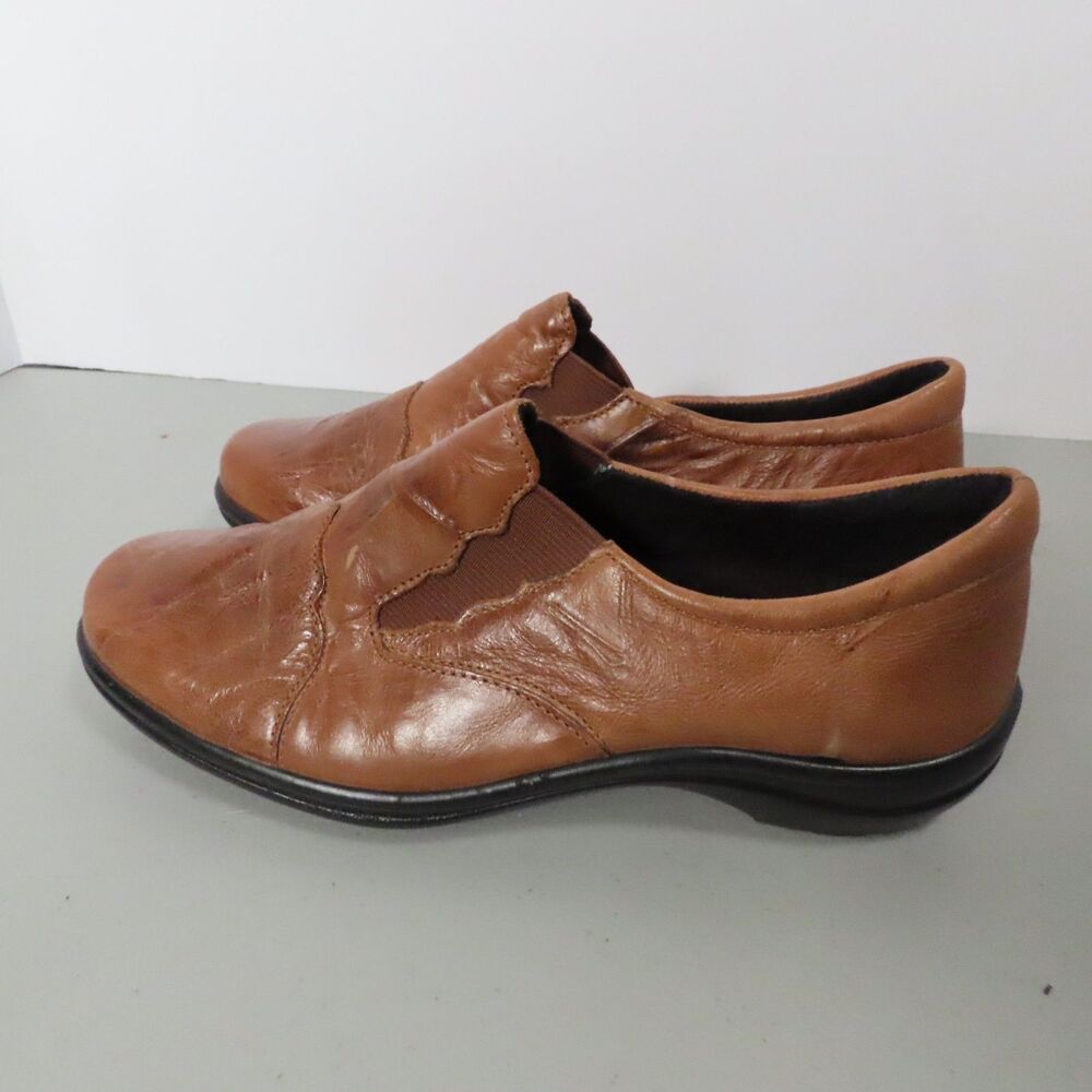Romika Citylight Womens 39 US 8.5 Brown Leather Slip On Comfort Loafers Flats